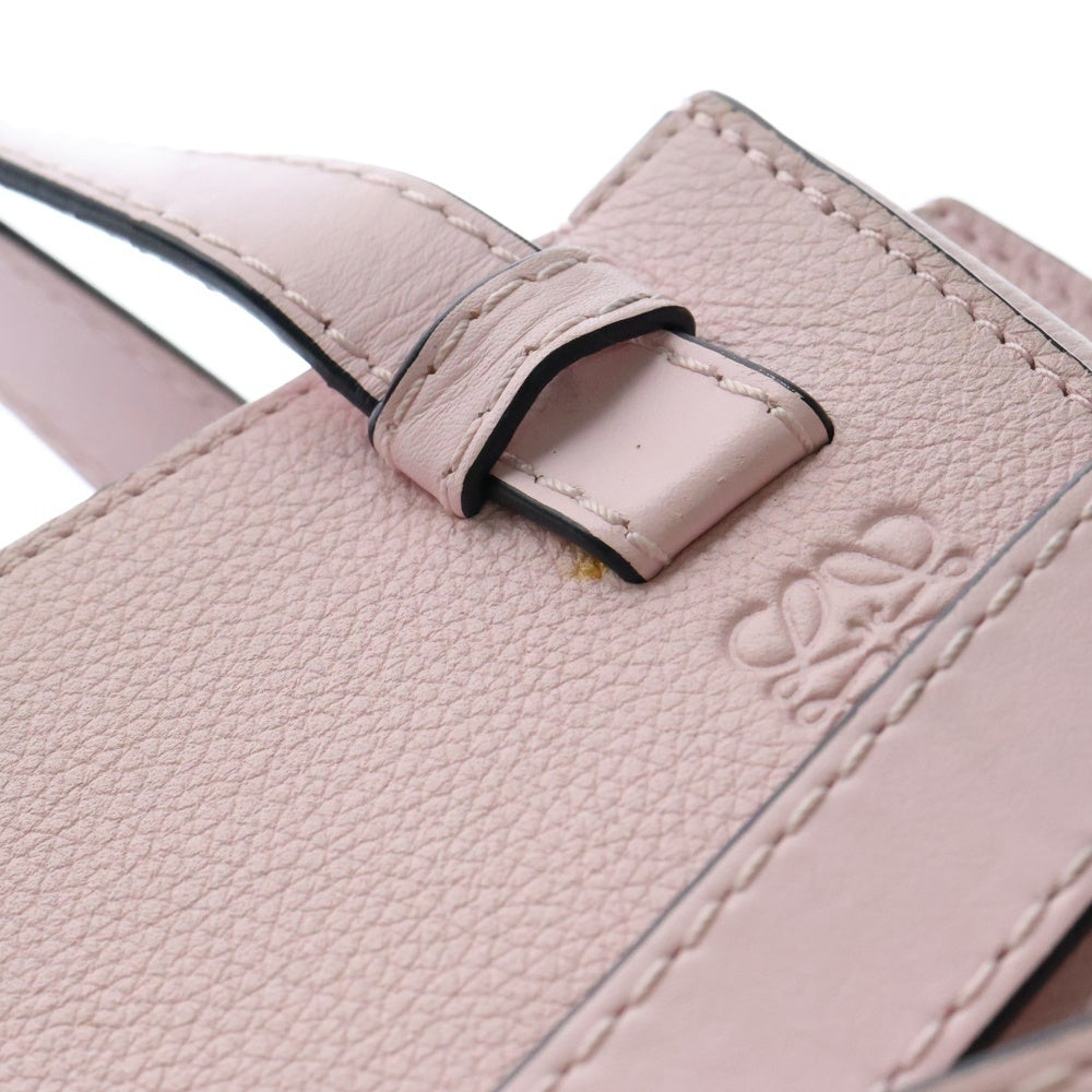 LOEWE(ロエベ) ゲート トップハンドル ミニトートバッグ ハンドバッグ ゴールド金具 ピンク レザー
