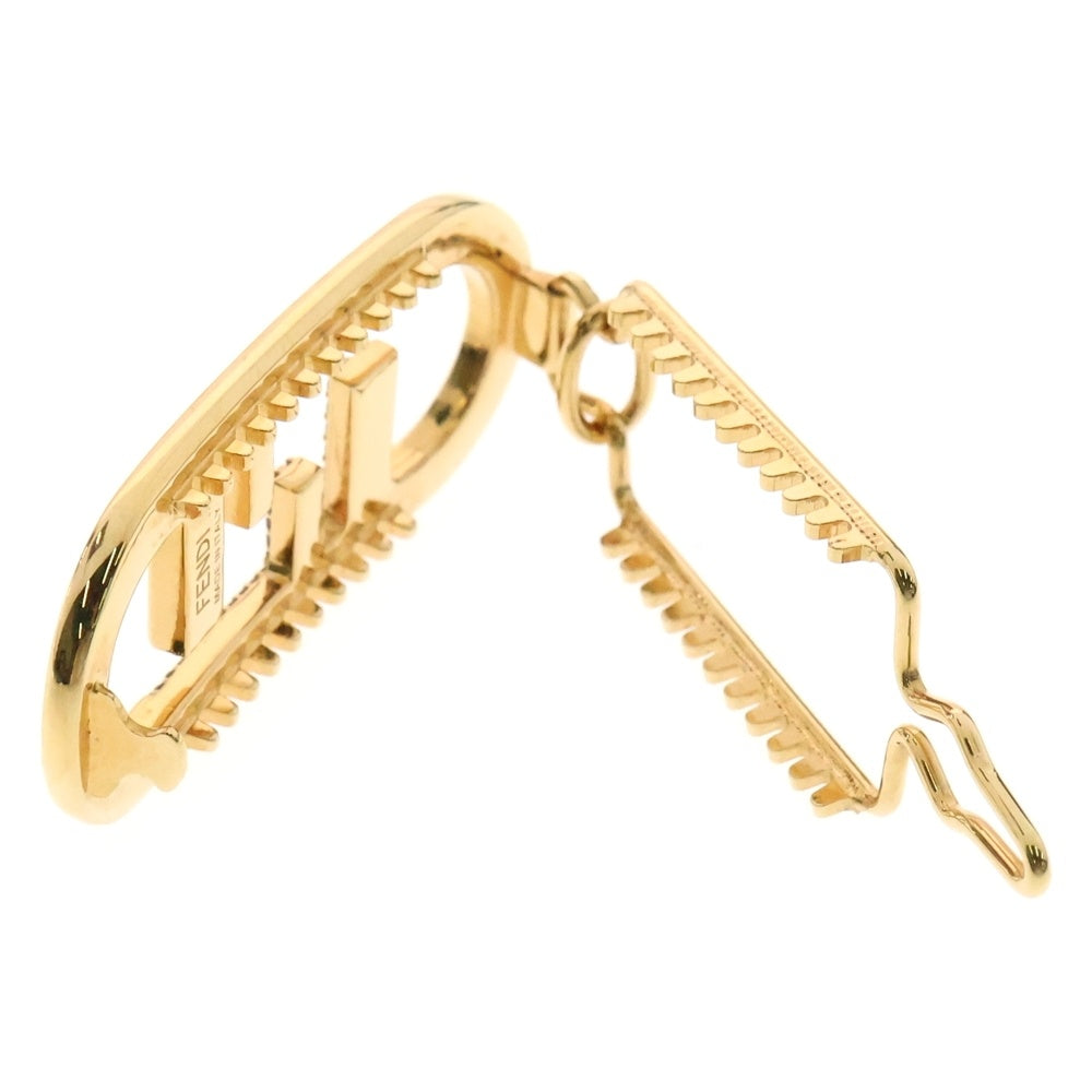 FENDI(フェンディ) オーロックラインストーンヘアクリップ ヘアピン ゴールド