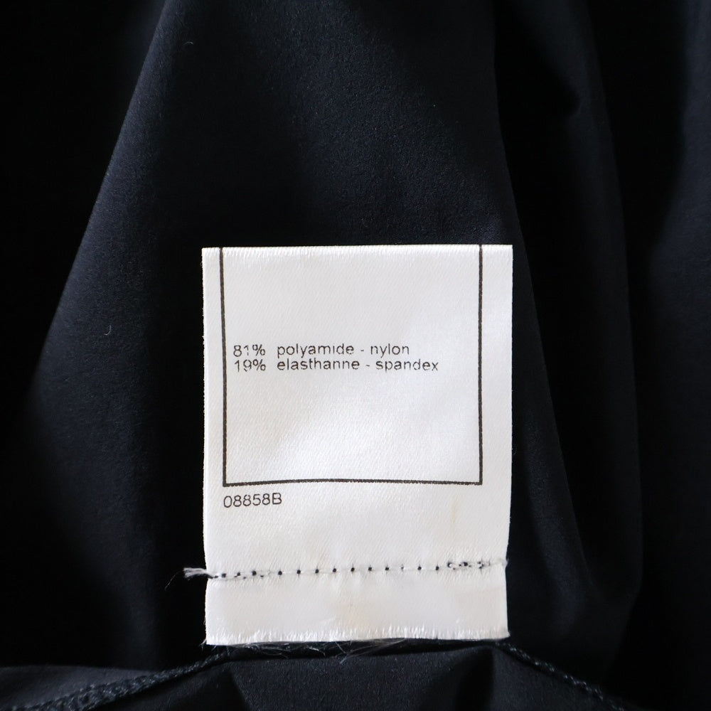 CHANEL(シャネル) 99SS 裾ロゴプレート ナイロン 半袖Tシャツ カットソー ブラック レディース P13561V07746