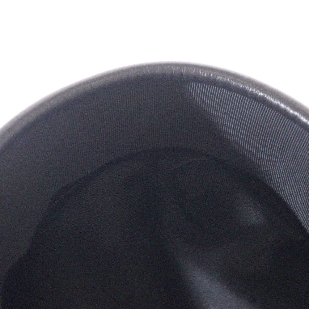 HERMES(エルメス) レーヨン シルク ベロア ベルベット レザー ベレー帽 帽子 ボルドー レディース