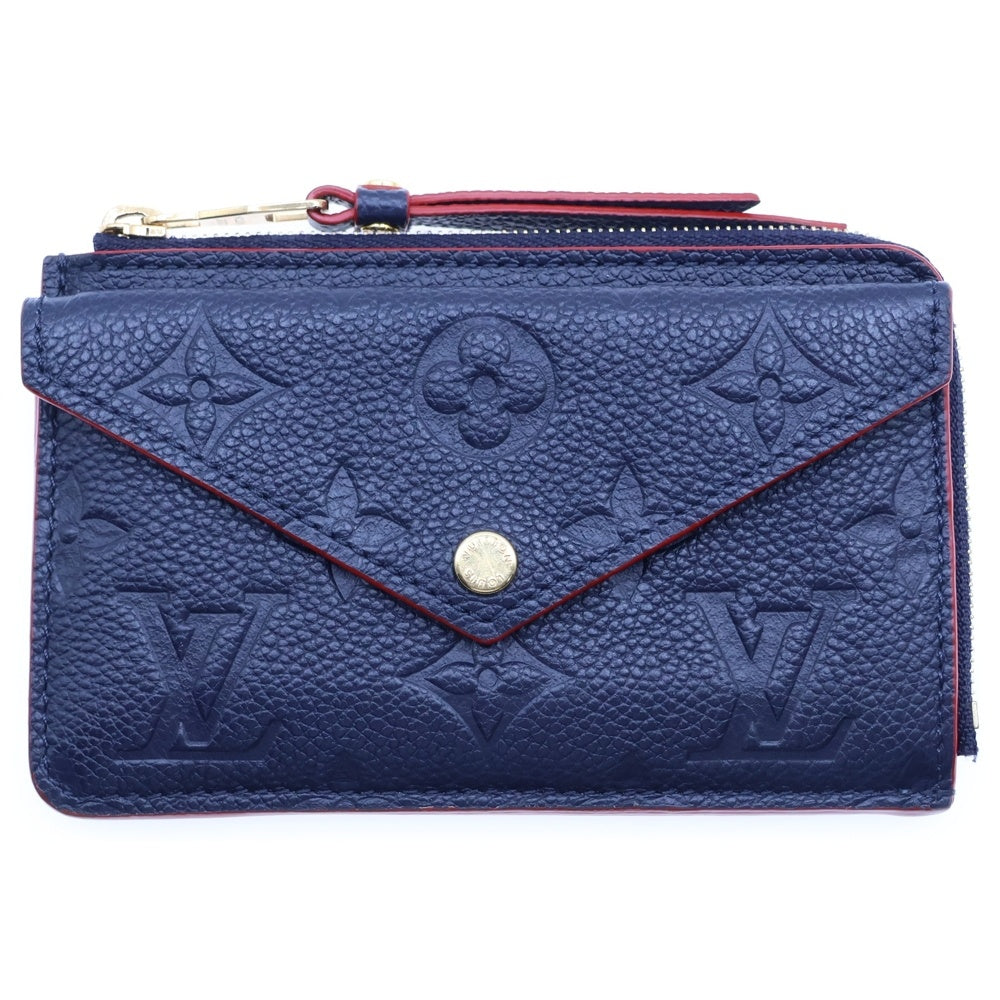 LOUIS VUITTON(ルイヴィトン) アンプラント ポルトカルト レクトヴェルソ マリーヌルージュ カードケース コインケース バッグチャーム ネイビー×レッド ゴールド金具 M69420