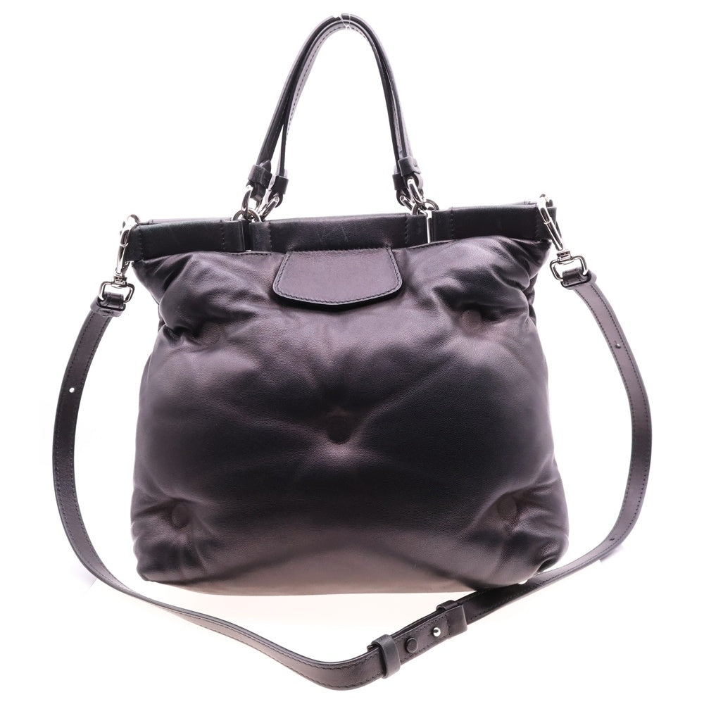 Maison Margiela 11(メゾンマルジェラ11) グラムスラム ショルダーバッグ ハンドバッグ カレンダータグ ブラック レザー シルバー金具 S56WD0133