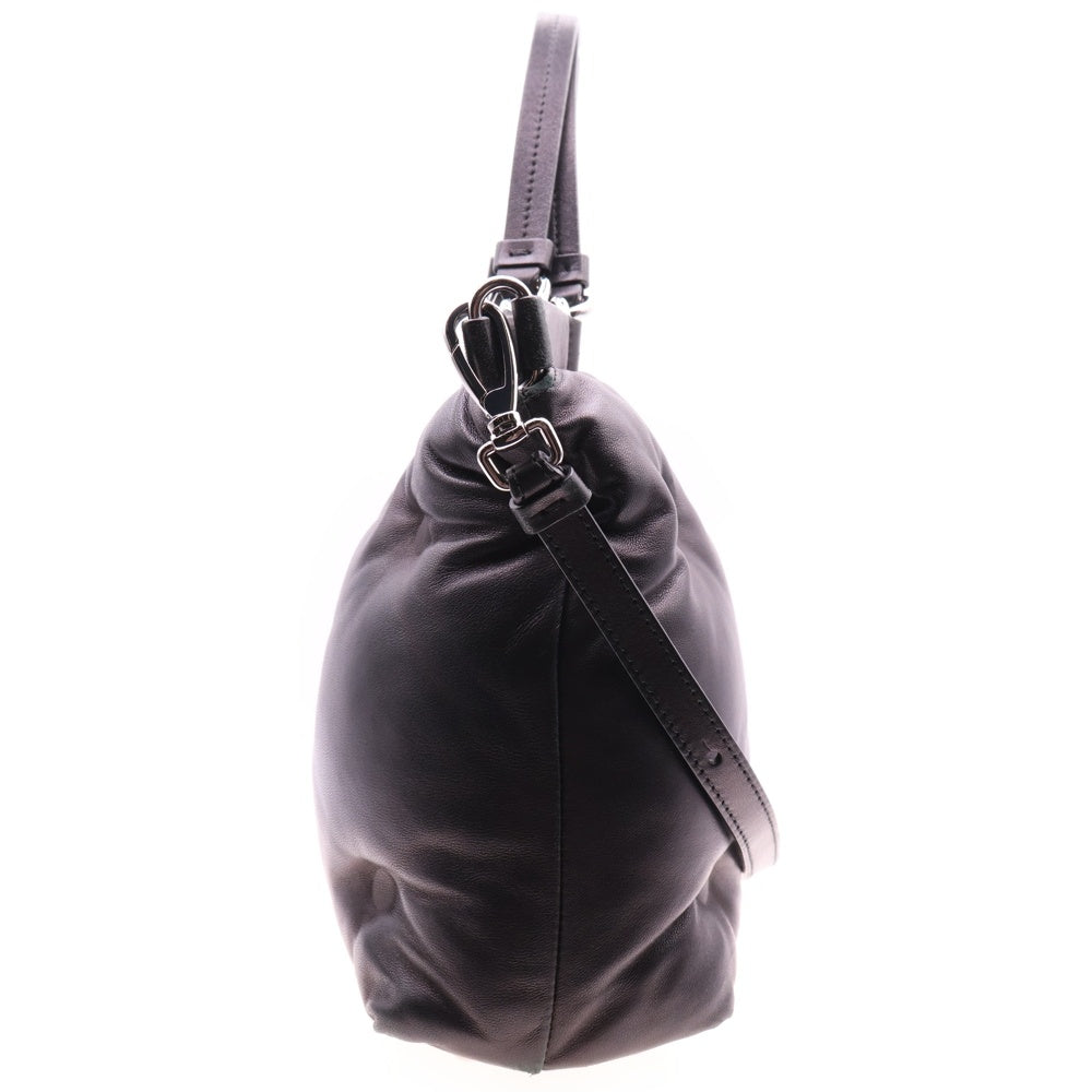 Maison Margiela 11(メゾンマルジェラ11) グラムスラム ショルダーバッグ ハンドバッグ カレンダータグ ブラック レザー シルバー金具 S56WD0133