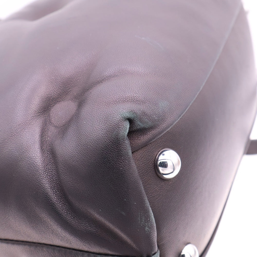 Maison Margiela 11(メゾンマルジェラ11) グラムスラム ショルダーバッグ ハンドバッグ カレンダータグ ブラック レザー シルバー金具 S56WD0133