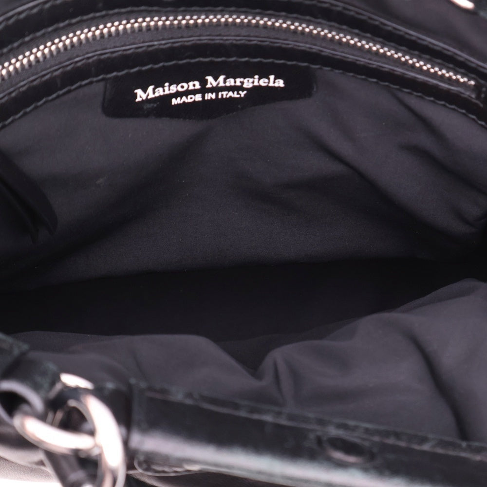 Maison Margiela 11(メゾンマルジェラ11) グラムスラム ショルダーバッグ ハンドバッグ カレンダータグ ブラック レザー シルバー金具 S56WD0133