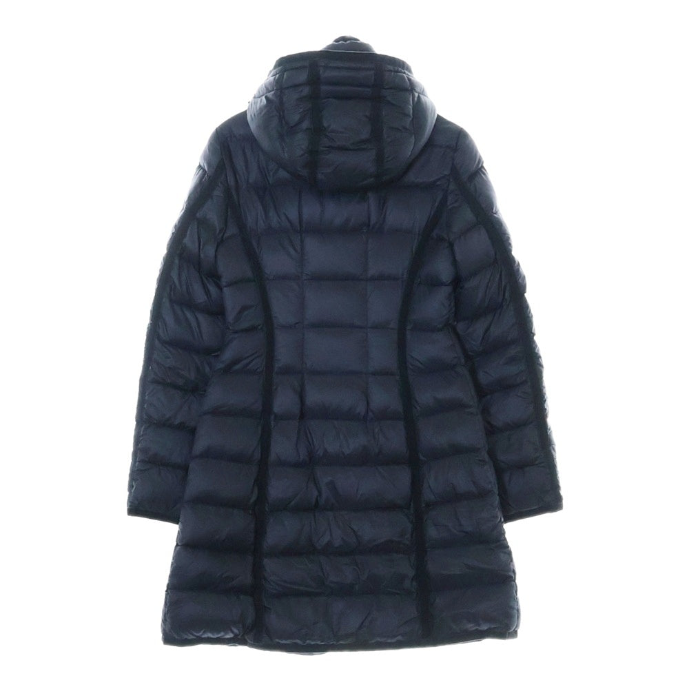 MONCLER(モンクレール) HERMINE GIUBBOTTO エルミン ジップアップ フーデッド ロング ダウン ジャケット コート ネイビー レディース 220934995705 53048