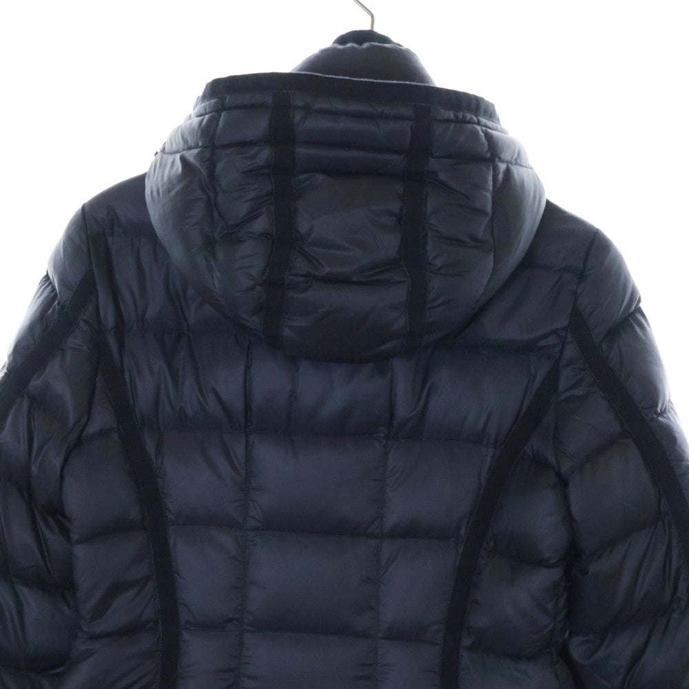 MONCLER(モンクレール) HERMINE GIUBBOTTO エルミン ジップアップ フーデッド ロング ダウン ジャケット コート ネイビー レディース 220934995705 53048
