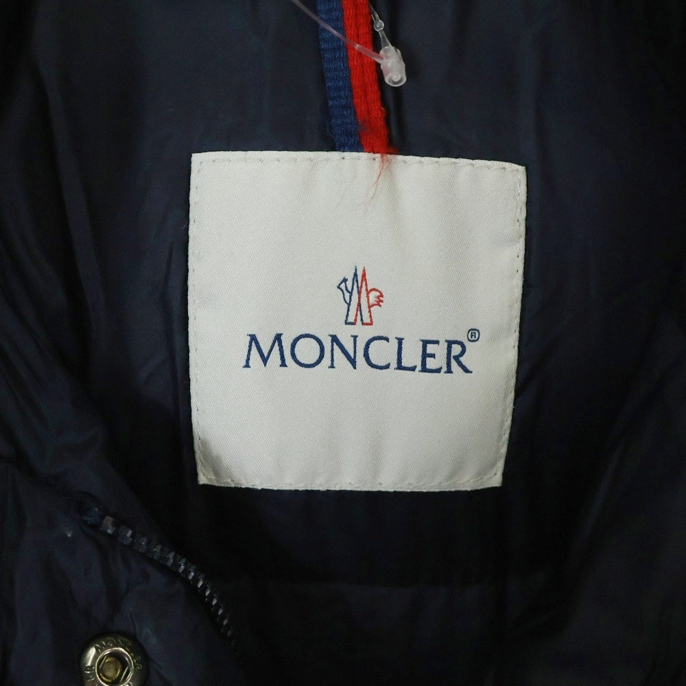 MONCLER(モンクレール) HERMINE GIUBBOTTO エルミン ジップアップ フーデッド ロング ダウン ジャケット コート ネイビー レディース 220934995705 53048
