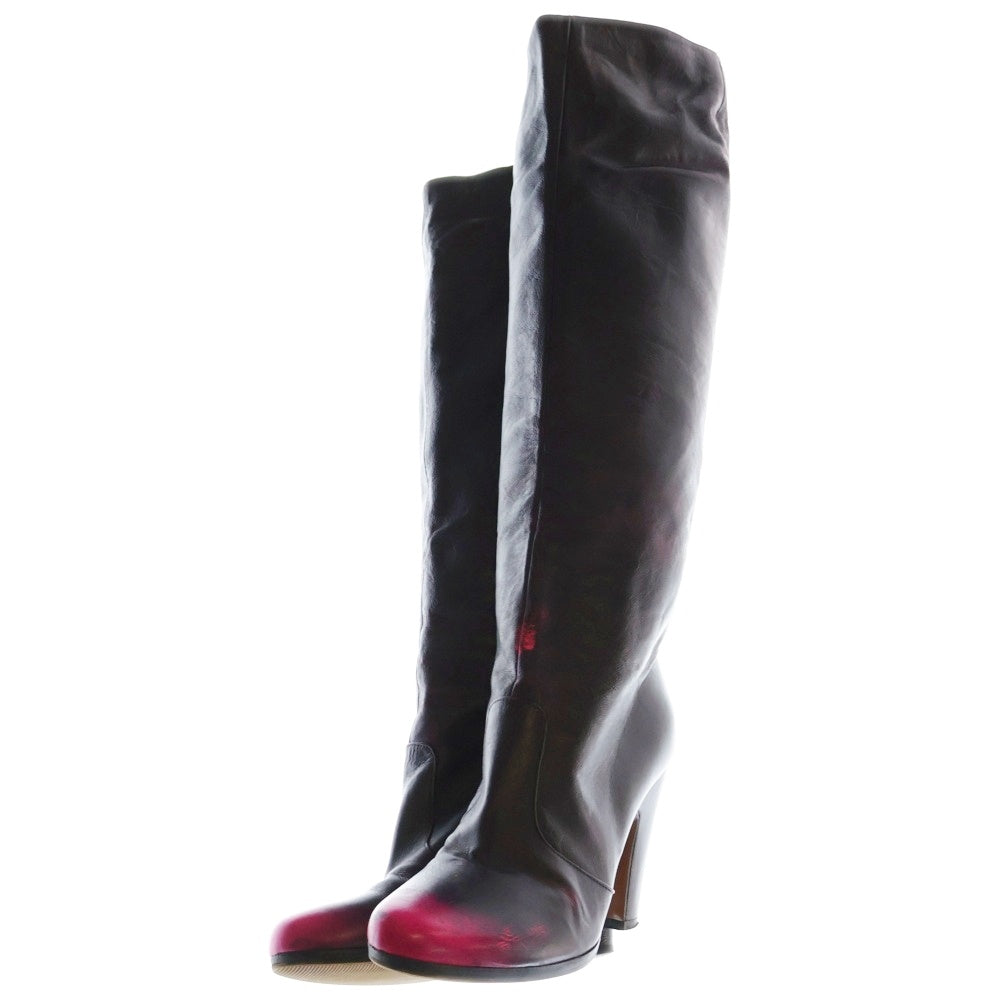 Maison Margiela 22(メゾンマルジェラ22) グラデーション ヒール ロング レザー ブーツ パープル/ピンク レディース 29WW003