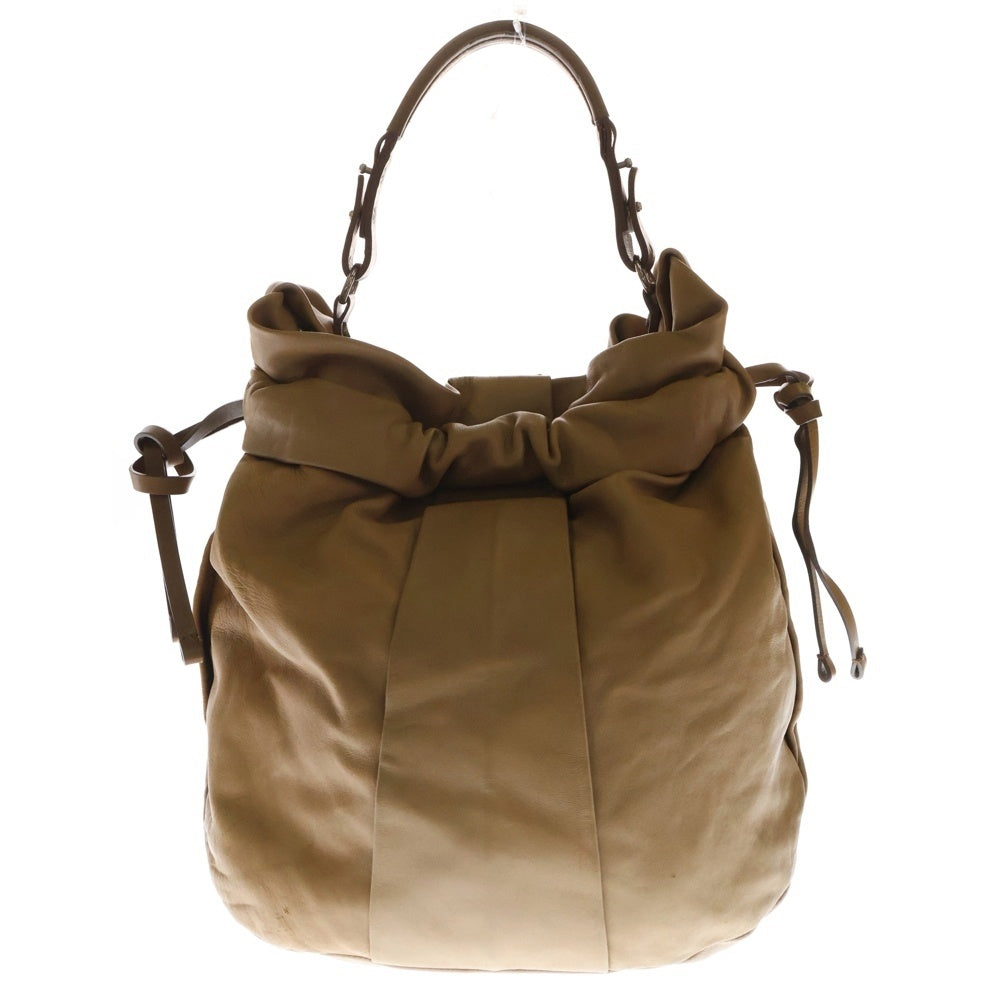 MARNI(マルニ) ハンドバッグ トートバッグ シルバー金具 ブラウン レザー