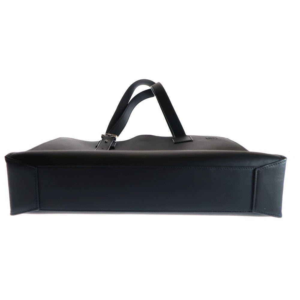 LOEWE(ロエベ) バックル トートバッグ アナグラム ブラック レザー シルバー金具