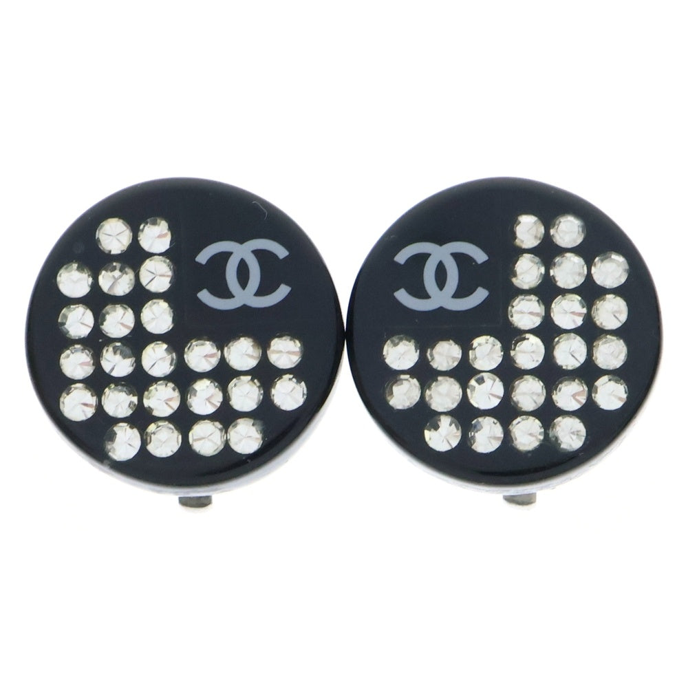 CHANEL(シャネル) ココマーク ラインストーン イヤリング ブラック レディース 06P