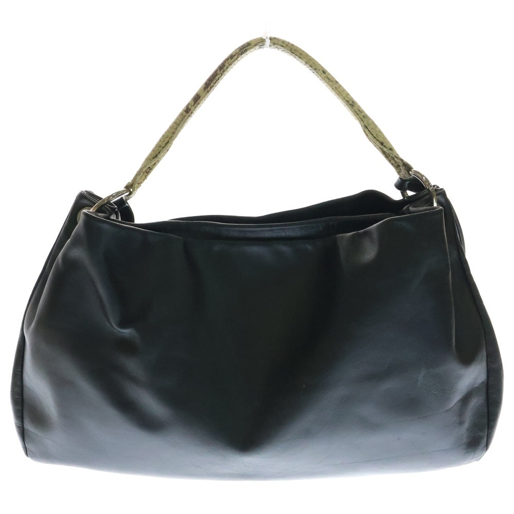 Maison Margiela 11(メゾンマルジェラ11) 四つタグ カレンダータグ ショルダー レザーハンドバッグ ブラック S36WG0151
