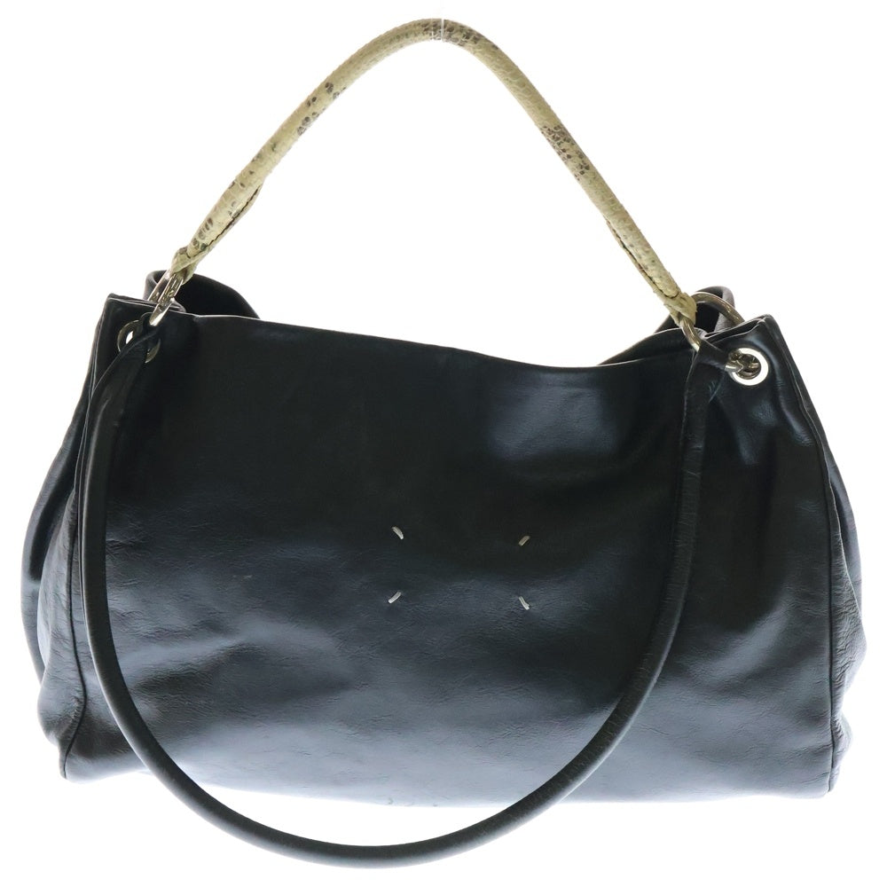 Maison Margiela 11(メゾンマルジェラ11) 四つタグ カレンダータグ ショルダー レザーハンドバッグ ブラック S36WG0151
