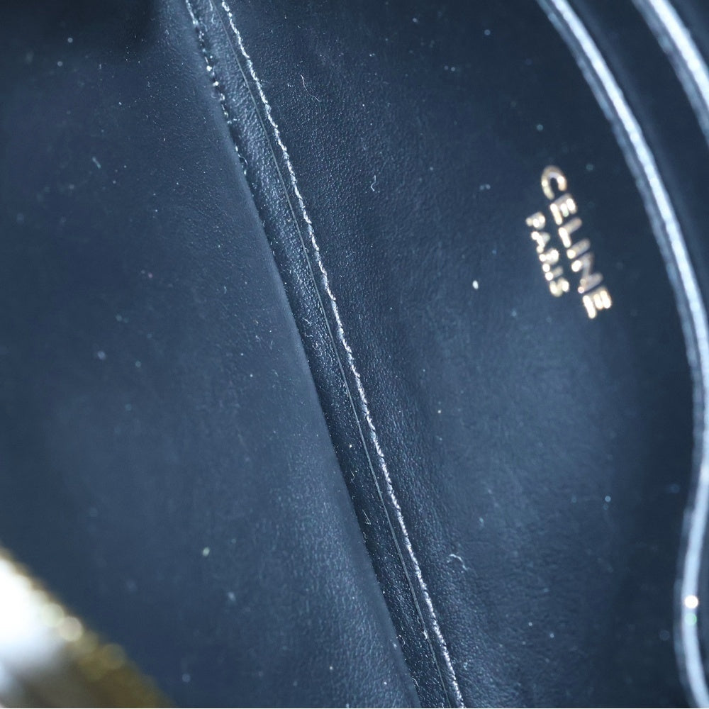 CELINE(セリーヌ) Cチャーム コインケース ケース ポーチ 収納 ゴールド金具 シルバー レザー