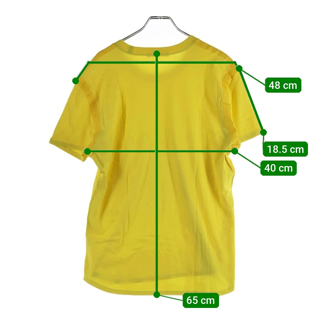 BALLY(バリー) テーピングデザイン 裾ロゴ刺繍 半袖Tシャツ カットソー イエロー レディース