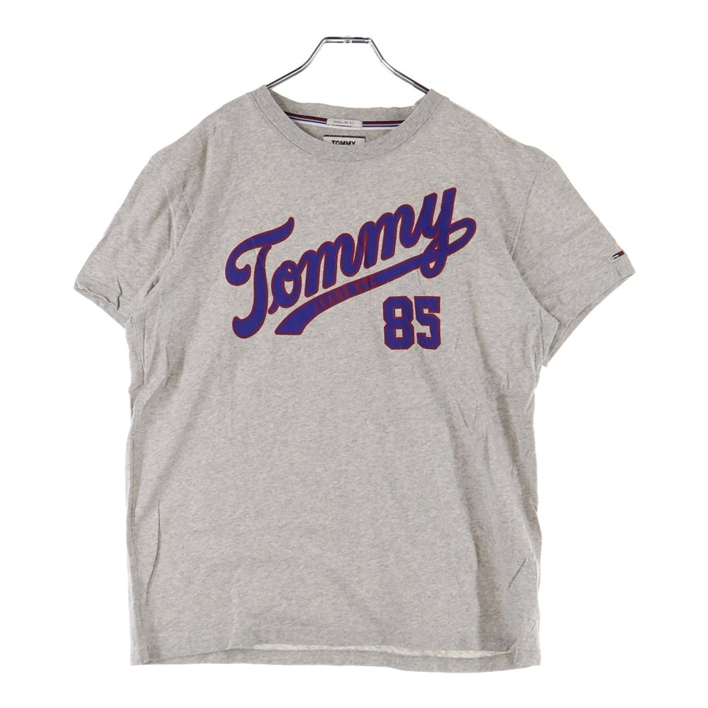 TOMMY JEANS(トミージーンズ) ロゴプリント クルーネック 半袖Tシャツ カットソー グレー