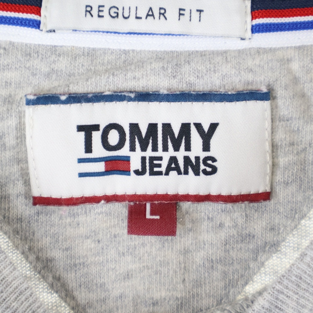 TOMMY JEANS(トミージーンズ) ロゴプリント クルーネック 半袖Tシャツ カットソー グレー