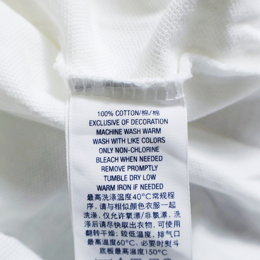 POLO RALPH LAUREN(ポロラルフローレン) ロゴ刺繍 バックワッペン ナンバリング 半袖ポロシャツ ホワイト