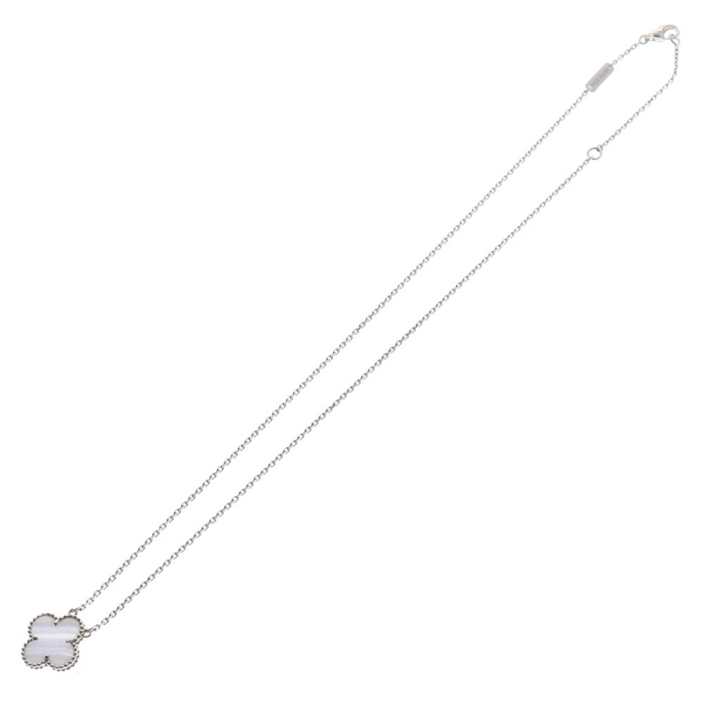 Van Cleef & Arpels(ヴァンクリーフアンドアーペル) ヴィンテージアルハンブラ カルセドニー ネックレス ホワイトゴールド K18WG ジュエリー アクセサリー