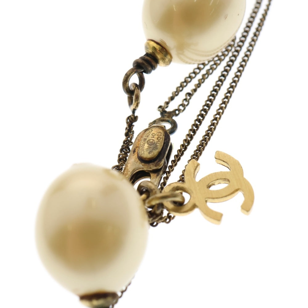 CHANEL(シャネル) ココマーク パール ネックレス ペンダント ゴールド チェーン 01A