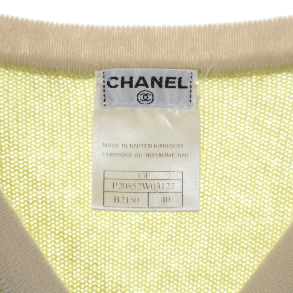CHANEL(シャネル) 03SS カシミヤニットカーディガン グリーン P20852W03127