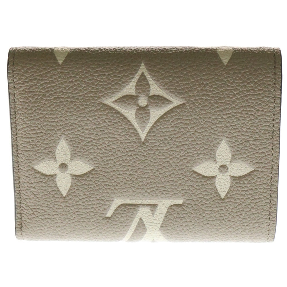 LOUIS VUITTON(ルイヴィトン) ポルトフォイユ ヴィクトリーヌ モノグラム アンプラント トゥルトレール クレーム レザー コンパクトウォレット 三つ折り財布 ベージュ M81861 RFID