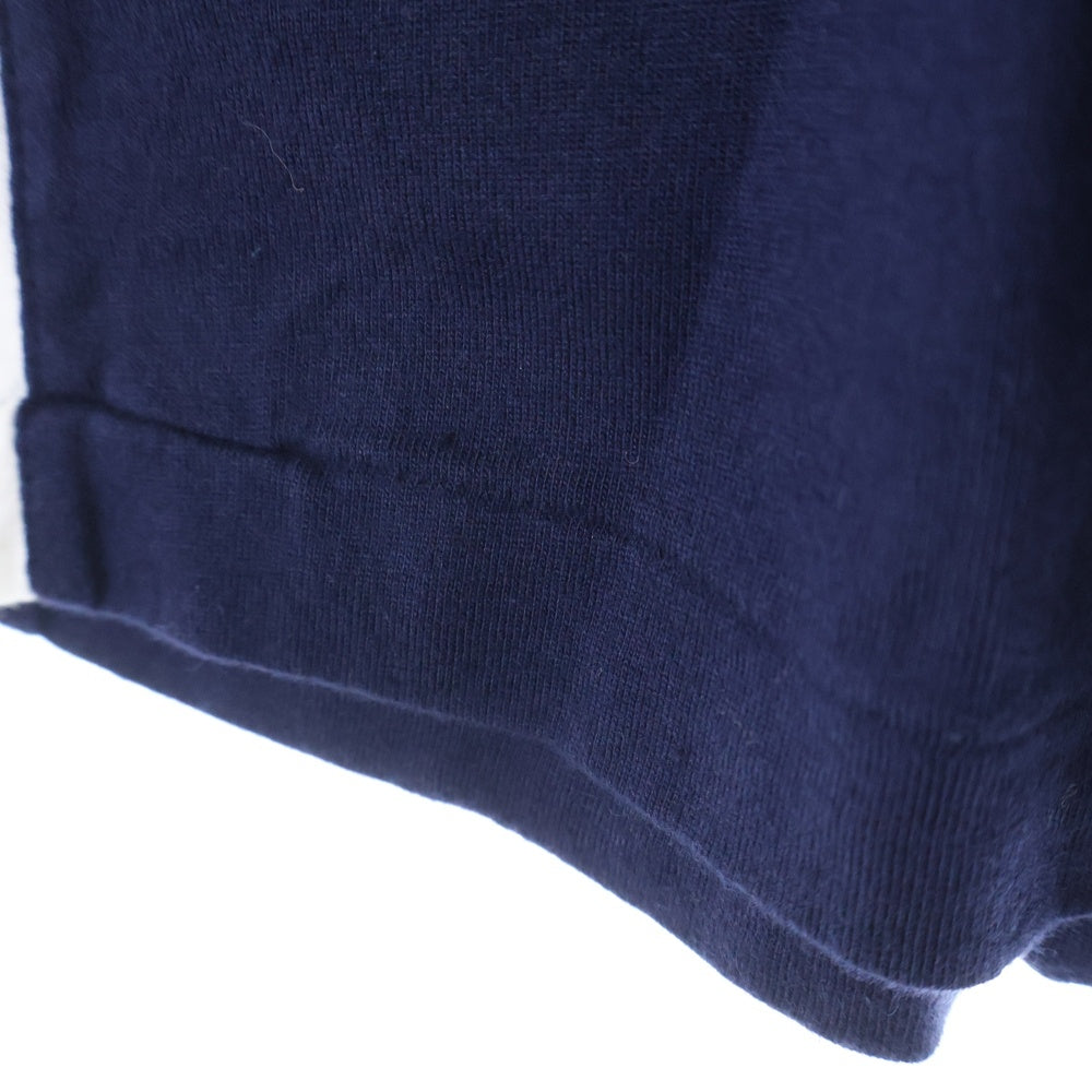 POLO RALPH LAUREN(ポロラルフローレン) ポロ刺繍 ワッペン フロントプリント クルーネック 半袖Tシャツ カットソー ネイビー