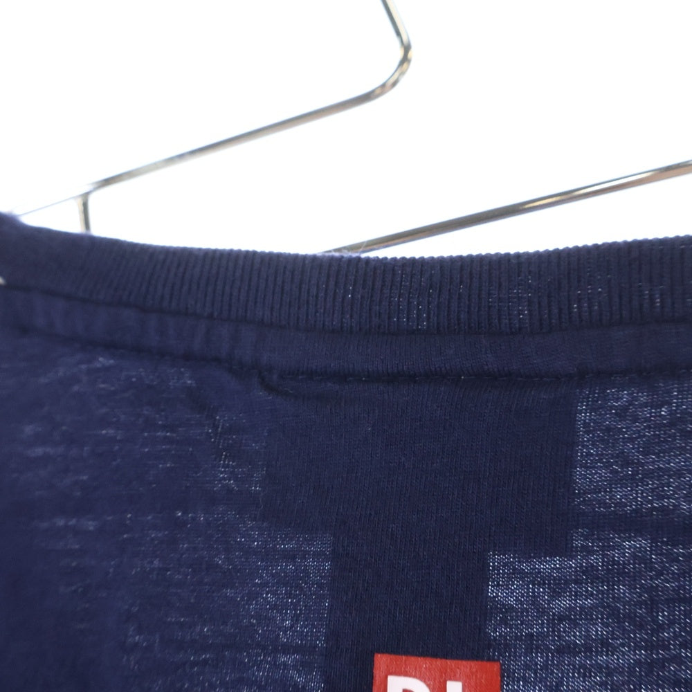 POLO RALPH LAUREN(ポロラルフローレン) ポロ刺繍 ワッペン フロントプリント クルーネック 半袖Tシャツ カットソー ネイビー