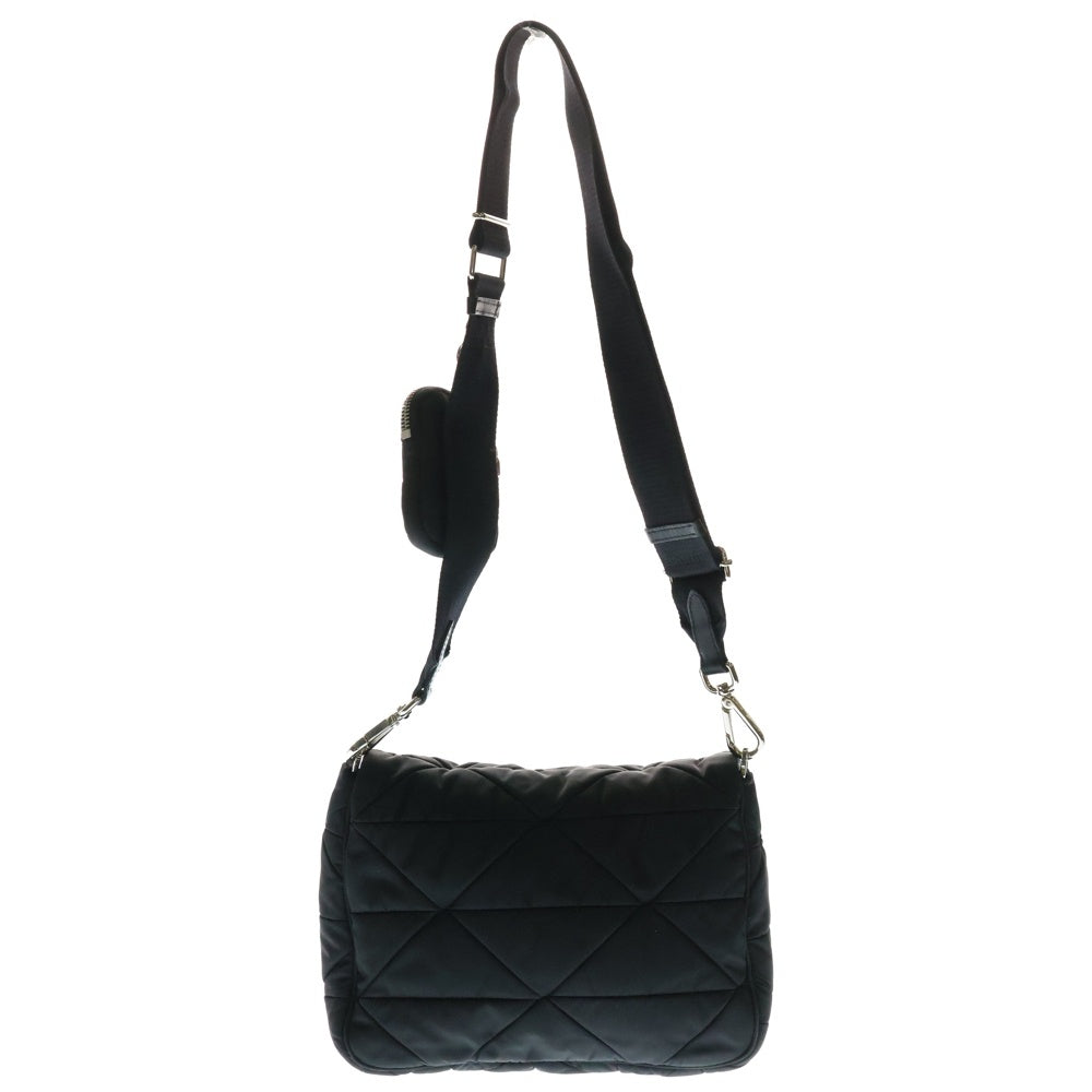 PRADA(プラダ) パデッド Re-Nylon ショルダーバッグ ブラックナイロン ミニポーチ 1BD290