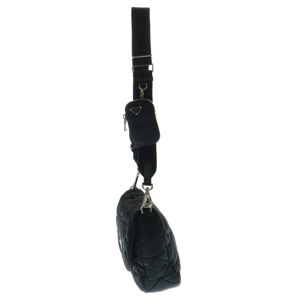 PRADA(プラダ) パデッド Re-Nylon ショルダーバッグ ブラックナイロン ミニポーチ 1BD290