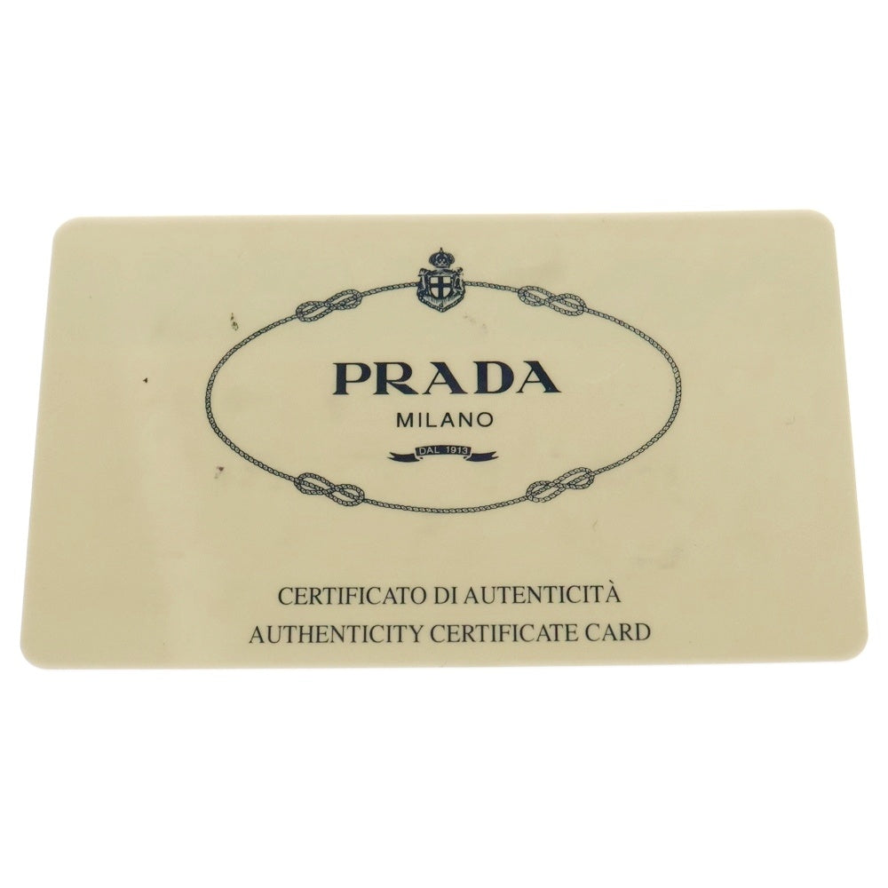 PRADA(プラダ) テスートナイロン レザー トライアングルロゴプレート ショルダーバッグ シルバー金具 ブラック B8994