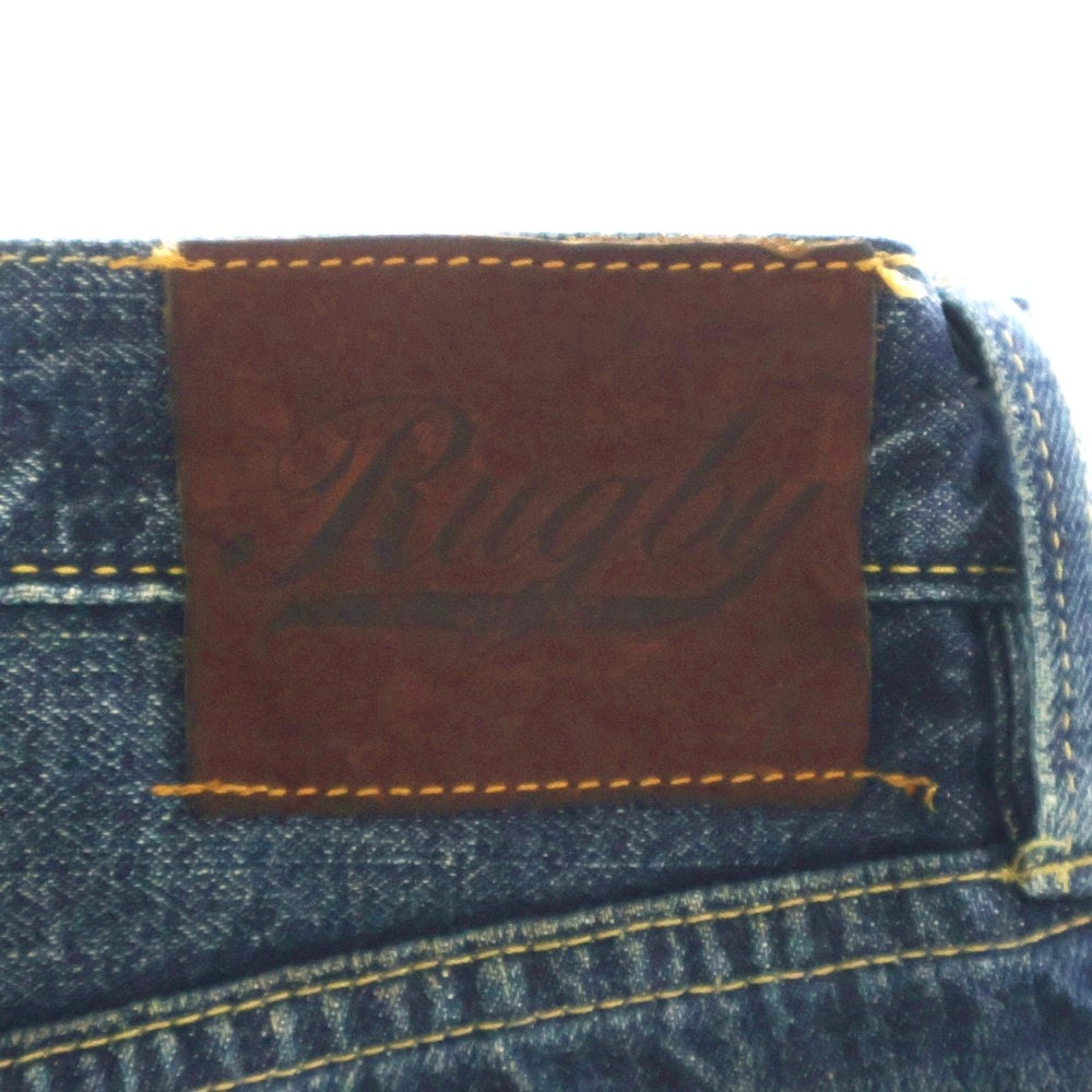 RALPH LAUREN RUGBY(ラルフローレン ラグビー) VINTAGE SLIM ヴィンテージスリムフィット ボタンフライ ユーズド加工 テーパードデニムパンツ ジーンズ インディゴ