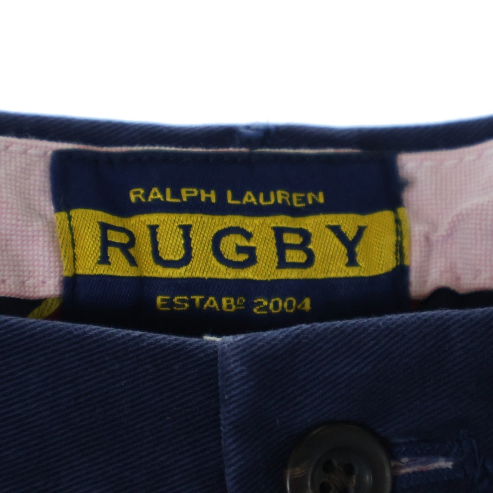 RALPH LAUREN RUGBY(ラルフローレン ラグビー) コットンチノ ノータック ストレート パンツ ネイビー