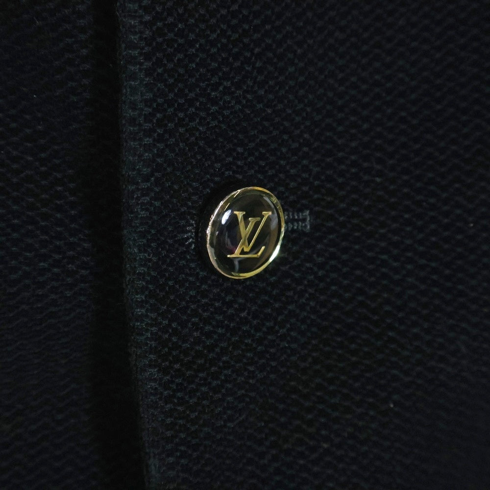 LOUIS VUITTON(ルイヴィトン) LVロゴ ボタン 裏地ダミエ ベロア 2B テーラードジャケット ブラック