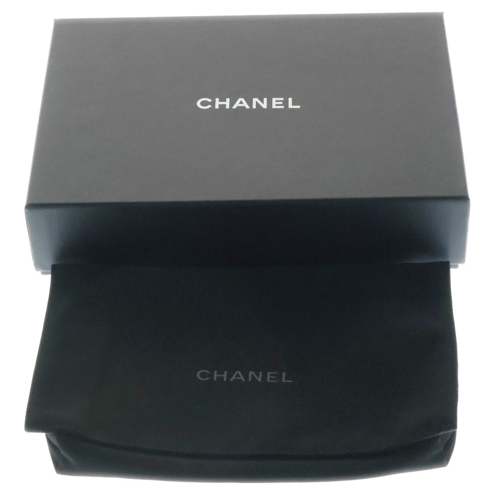 CHANEL(シャネル) ココマーク マトラッセ ラムスキン チェーンウォレット 長財布 ブラック レディース