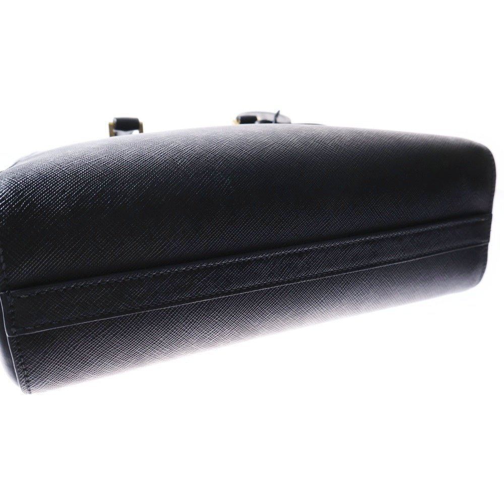 PRADA(プラダ) サフィアーノ トートバッグ ハンドバッグ ブラック ゴールド金具 レザー 1BA113
