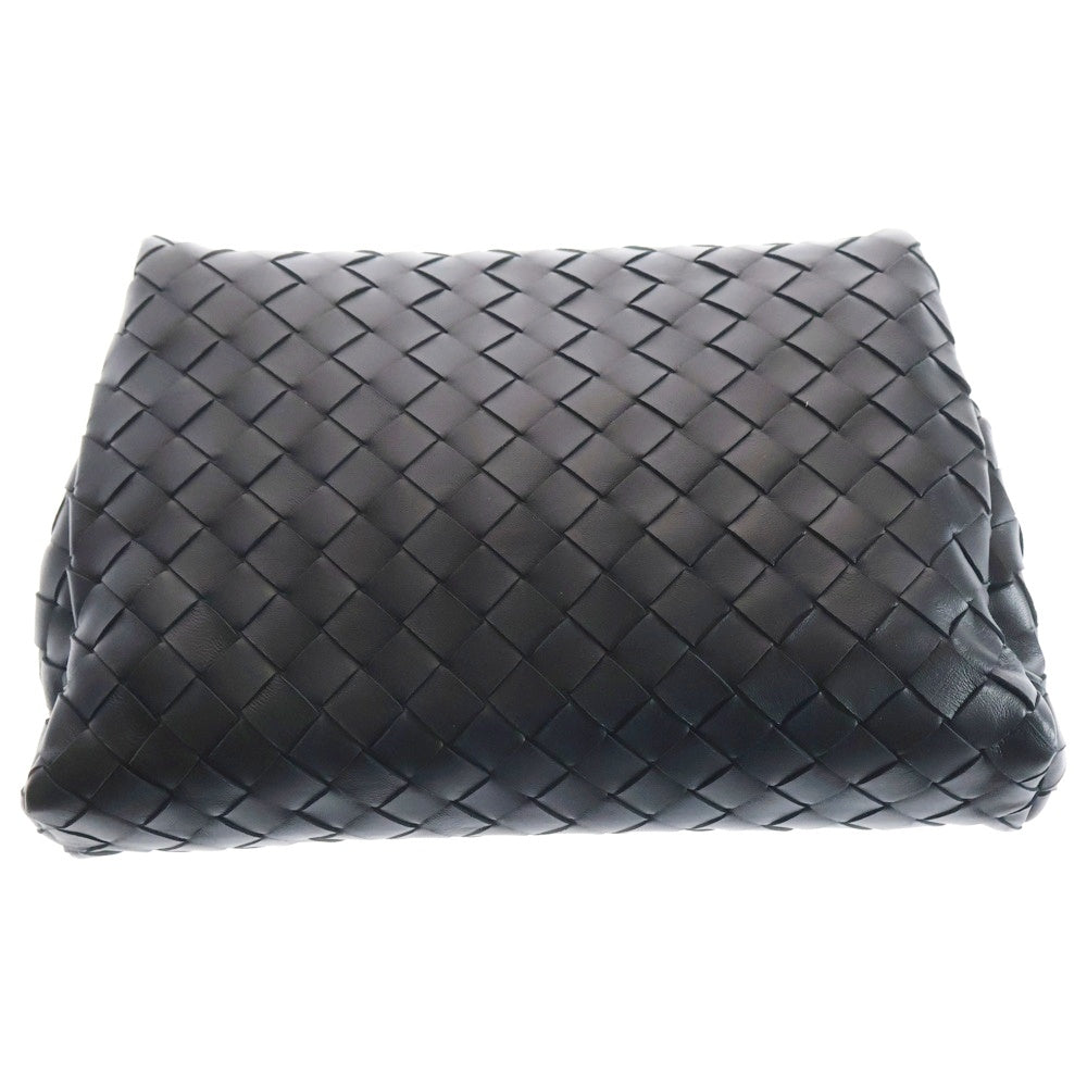 BOTTEGA VENETA(ボッテガヴェネタ) イントレチャート クラッチバッグ セカンドバッグ ケース ブラック シルバー金具 レザー
