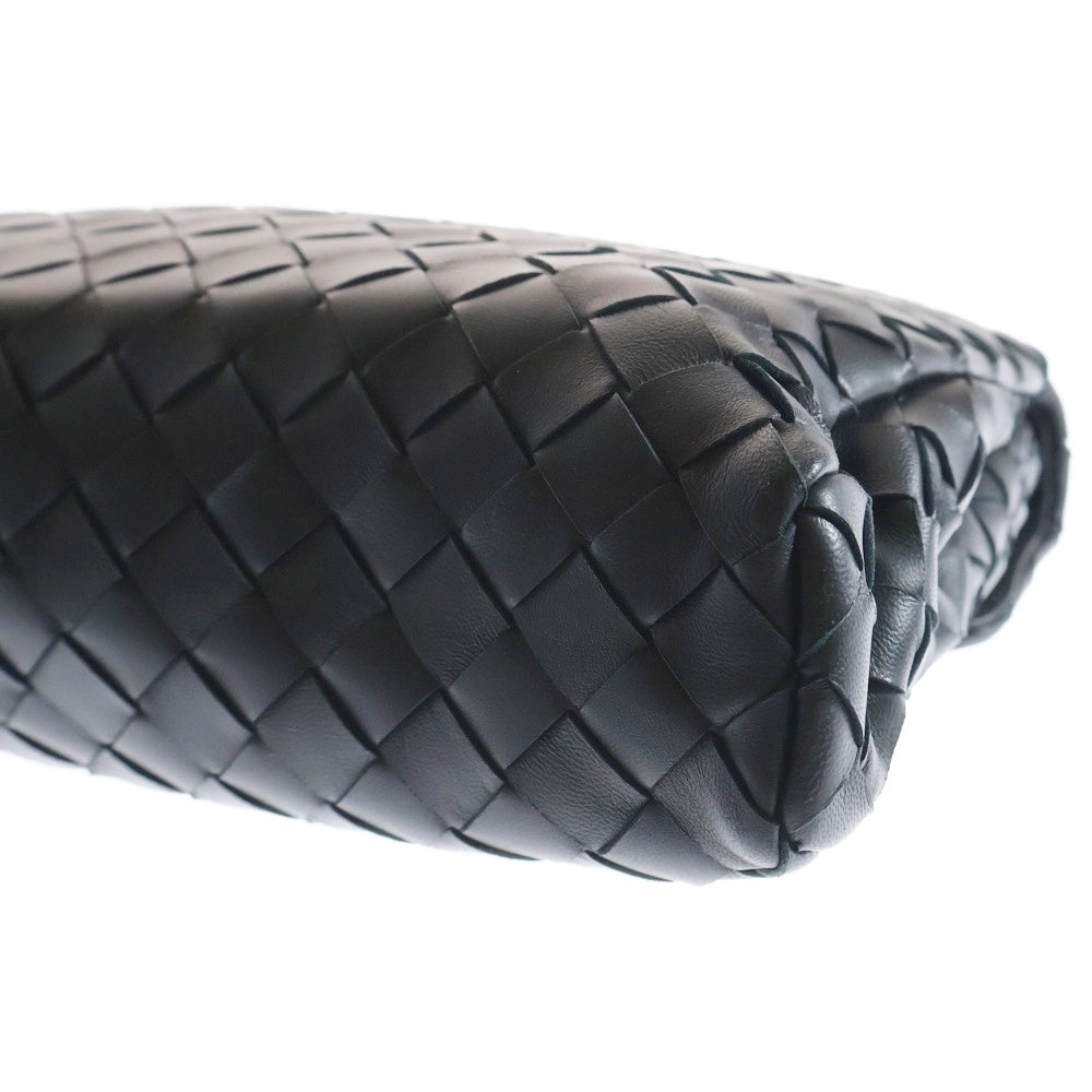 BOTTEGA VENETA(ボッテガヴェネタ) イントレチャート クラッチバッグ セカンドバッグ ケース ブラック シルバー金具 レザー