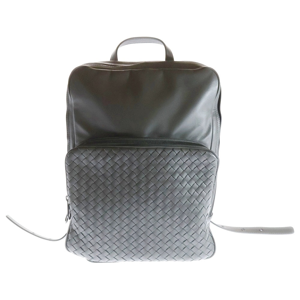 BOTTEGA VENETA(ボッテガヴェネタ) イントレチャート リュックサック バックパック グレー レザー 498976