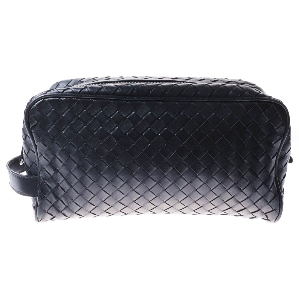 BOTTEGA VENETA(ボッテガヴェネタ) イントレチャート セカンドバッグ クラッチバッグ ポーチ ケース 収納 ブラック レザー