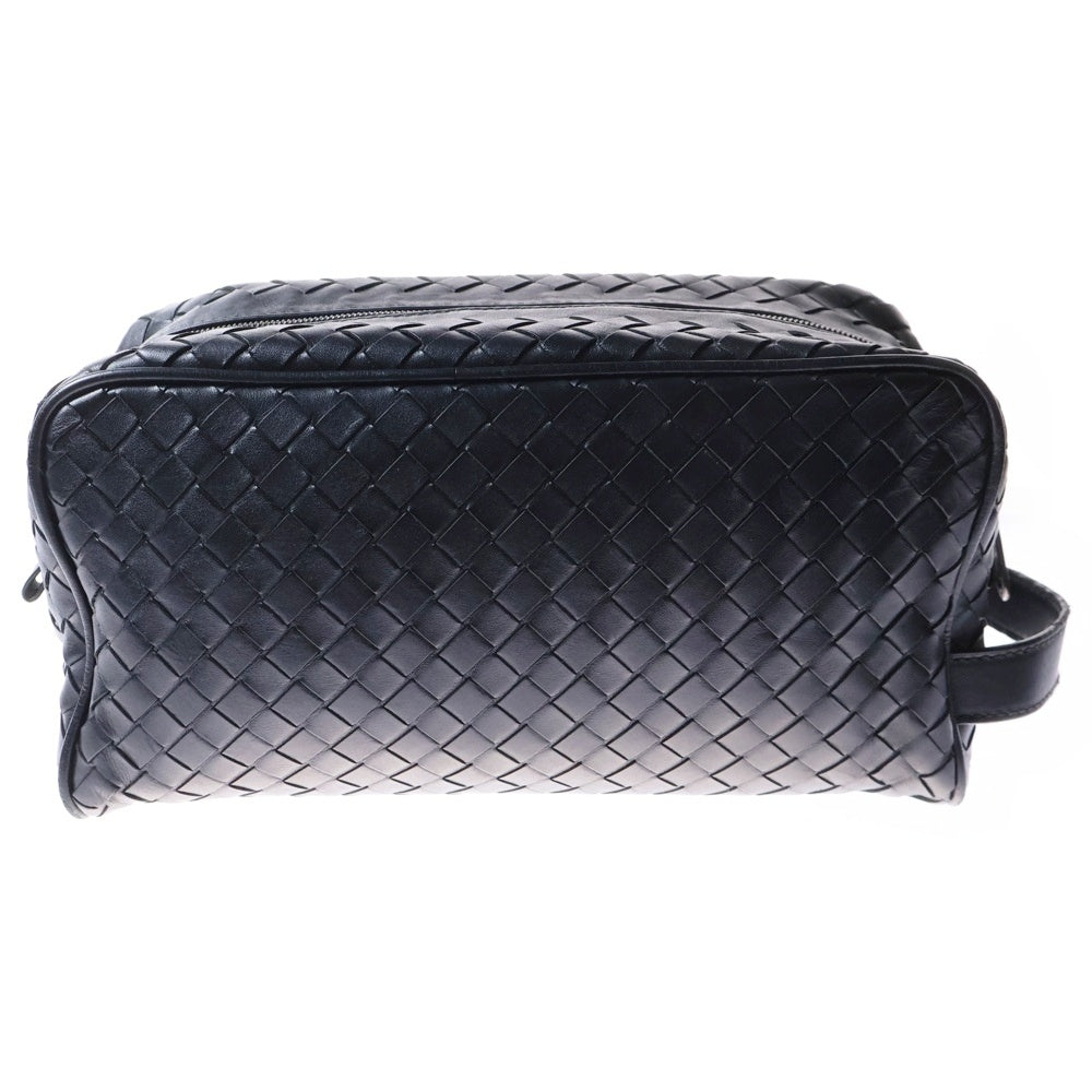 BOTTEGA VENETA(ボッテガヴェネタ) イントレチャート セカンドバッグ クラッチバッグ ポーチ ケース 収納 ブラック レザー