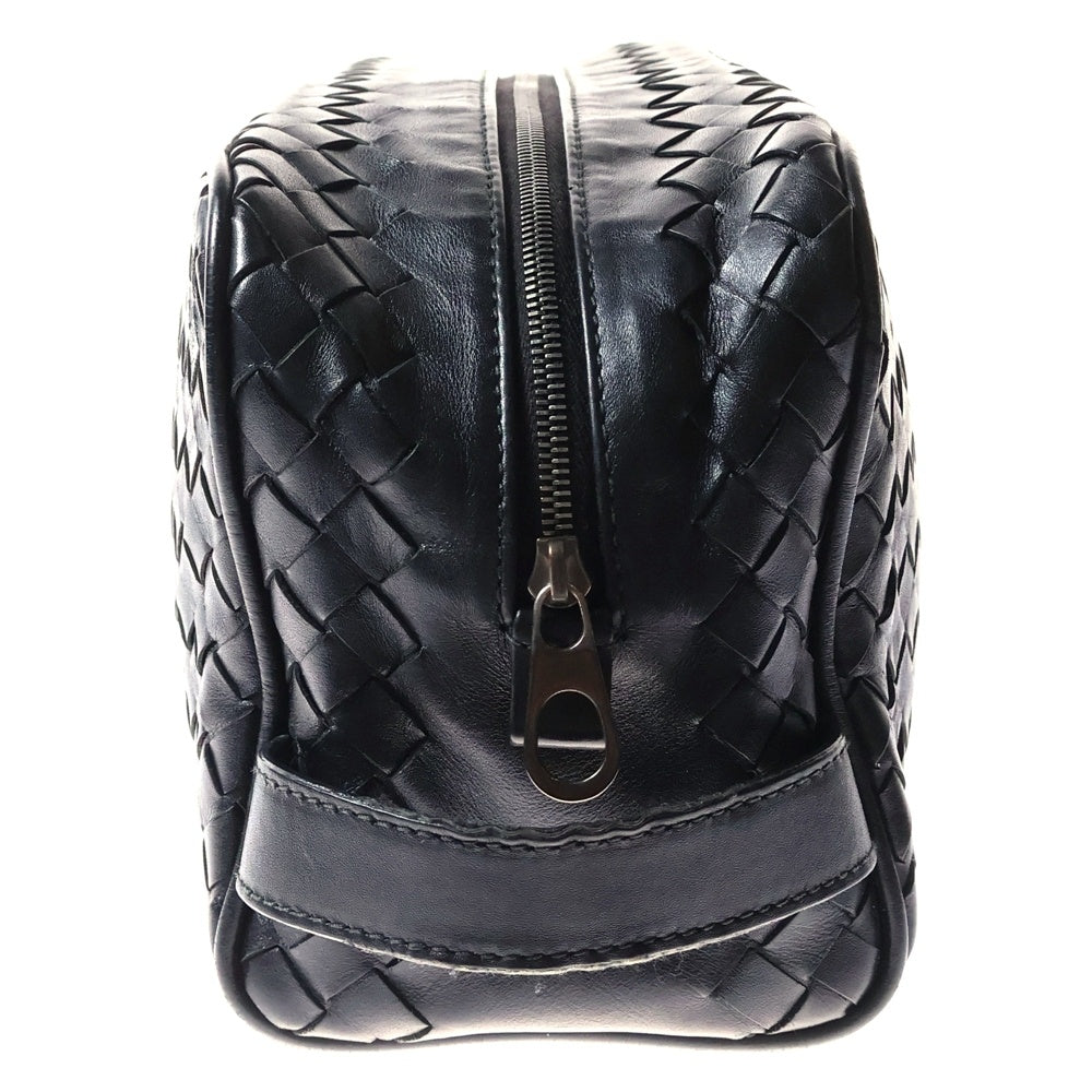 BOTTEGA VENETA(ボッテガヴェネタ) イントレチャート セカンドバッグ クラッチバッグ ポーチ ケース 収納 ブラック レザー