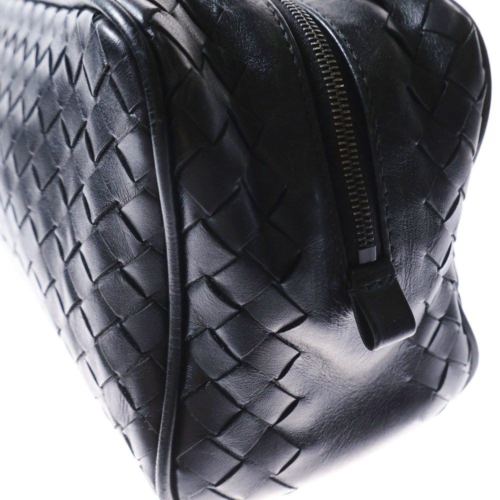 BOTTEGA VENETA(ボッテガヴェネタ) イントレチャート セカンドバッグ クラッチバッグ ポーチ ケース 収納 ブラック レザー
