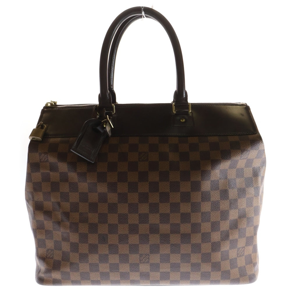LOUIS VUITTON(ルイヴィトン) ダミエ グリニッジPM トートバッグ ハンドバッグ ブラウン ゴールド金具 レザー×PVC N41165