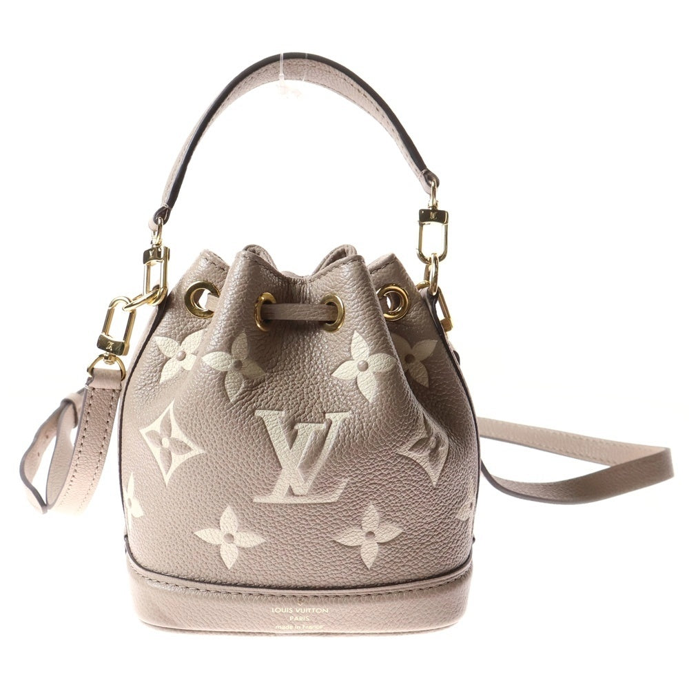 LOUIS VUITTON(ルイヴィトン) モノグラムアンプラント ナノイエ トゥルトレール 2WAY レザーショルダーバッグ ハンドバッグ ベージュ レディース M46291