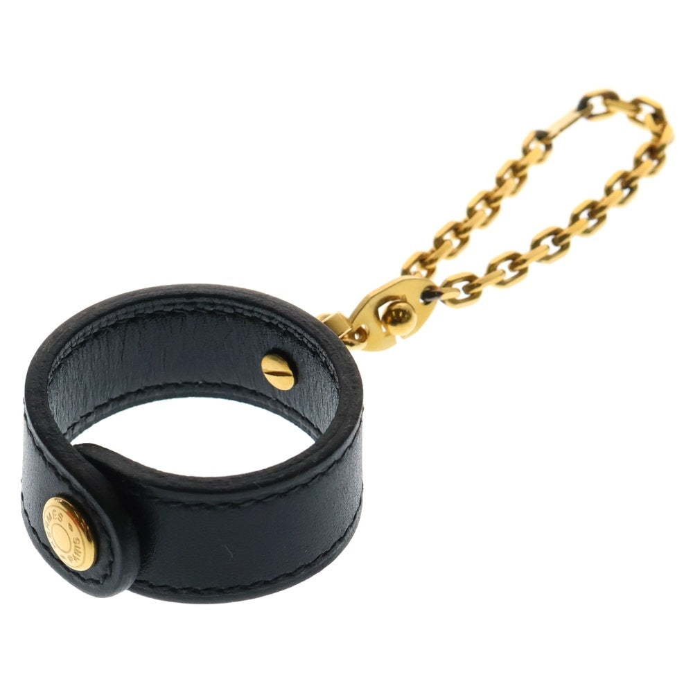HERMES(エルメス) ケリー レザーグローブホルダー ブラック ゴールド金具