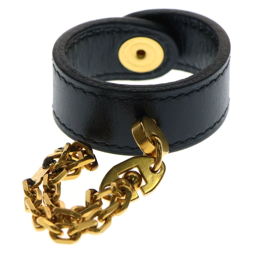HERMES(エルメス) ケリー レザーグローブホルダー ブラック ゴールド金具