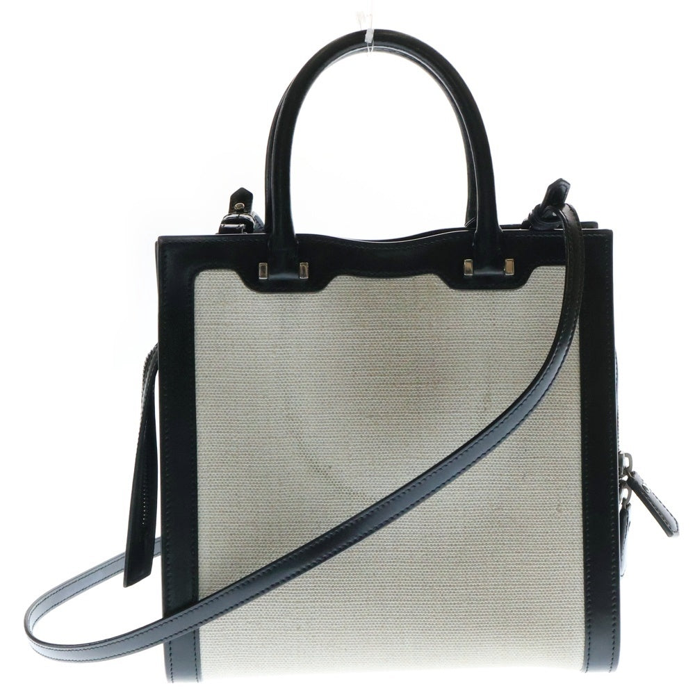 SAINT LAURENT PARIS(サンローランパリ) アップタウン スモール 2WAY レザー切替ショルダーバッグ ハンドバッグ ベージュ/ブラック レディース 561203