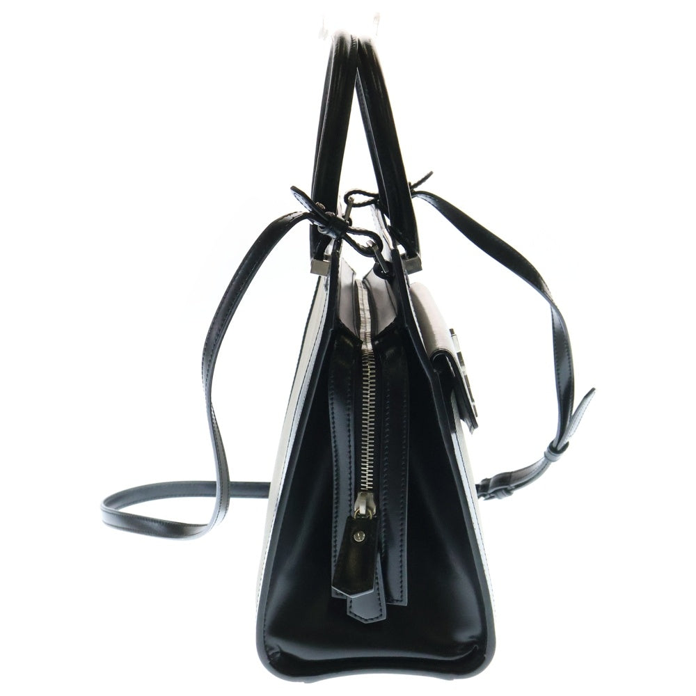 SAINT LAURENT PARIS(サンローランパリ) アップタウン スモール 2WAY レザー切替ショルダーバッグ ハンドバッグ ベージュ/ブラック レディース 561203